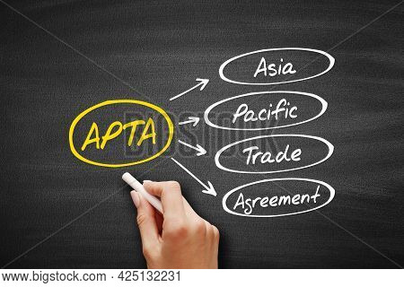 Apta - Asia Pacific Trade Agreement Acronym, Business Concept Background