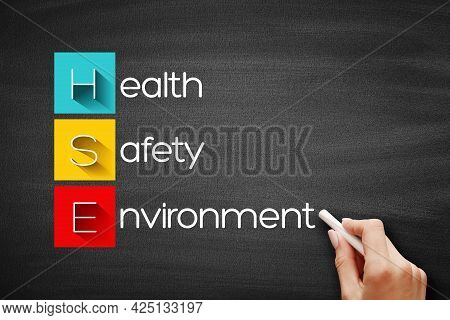 Hse - Health Safety Environment Acronym, Concept Background On Blackboard