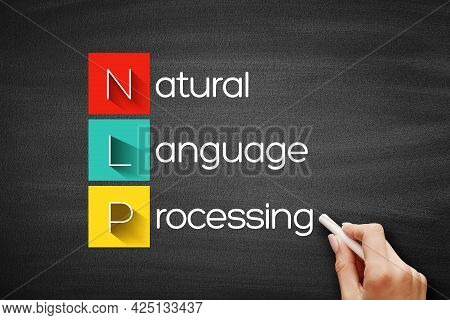 Nlp Natural Language Processing, Technology Business Concept On Blackboard