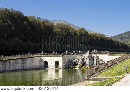 Royal Palace In Caserta, Italy - April 10, 2017: Royal Palace In Caserta, Reggia Di Caserta, Tourist