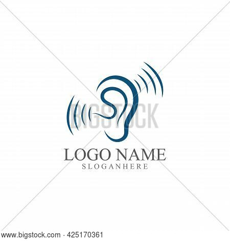 Hearing Logo Template Vector Icon Design