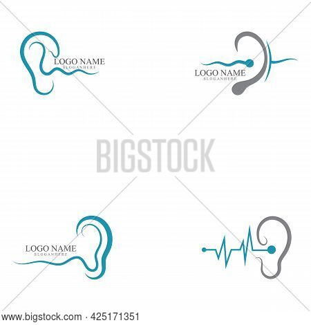 Hearing Set  Logo Template Vector Icon Design