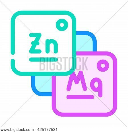 Macro And Microelements Food Color Icon Vector. Macro And Microelements Food Sign. Isolated Symbol I