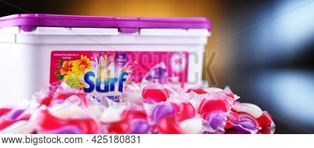 A Box Of Surf Capsule Laundry Detergent Product