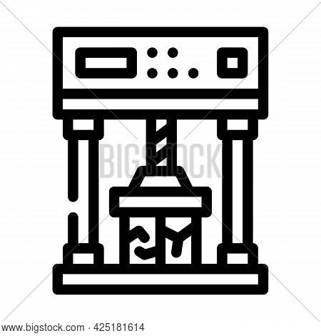 Crash Test Line Icon Vector. Crash Test Sign. Isolated Contour Symbol Black Illustration