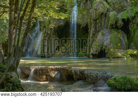 The Tufa Waterfall Near Arbois.