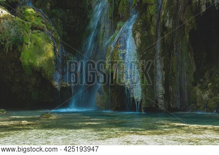 The Tufa Waterfall Near Arbois.