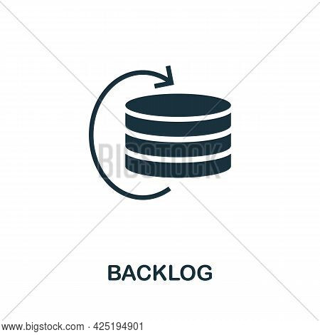 Backlog Icon. Simple Creative Element. Filled Monochrome Backlog Icon For Templates, Infographics An