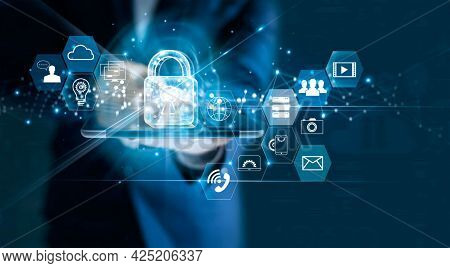 Internet Security. Identity Theft, Stealing Sensitive Data, Network Security And Digital Banking Sec