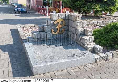 Pila, Poland - May 31, 2021: Memorial To Heroes Of Warsaw Uprising.