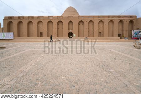 Meybod, Iran - 04.14.2019: Exterior Of Yakhchal, Medieval Cooling Chamber Used To Store Ice In Hot S