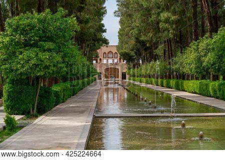 Yazd, Iran - 14.04.2019: Building In The Complex Of The Tallest Wind Tower Of Iran In Dolat-abad Gar