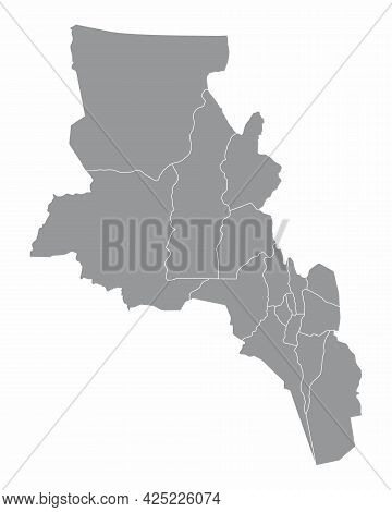 Catamarca Province Administrative Map Isolated On White Background, Argentina