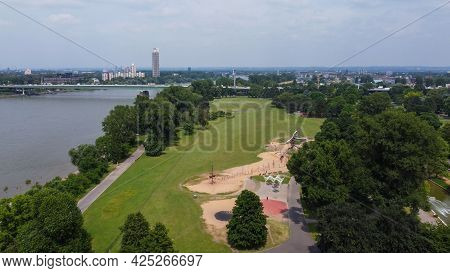 Beautiful Park Called Rheinpark In Cologne At The Banks Of River Rhine - Travel Photography