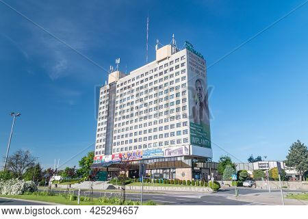Pila, Poland - May 31, 2021: Hotel Gromada In Pila.