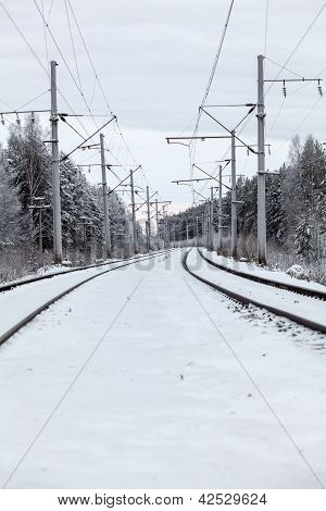 Tom Electric hovedline Railway i vinteren Woods