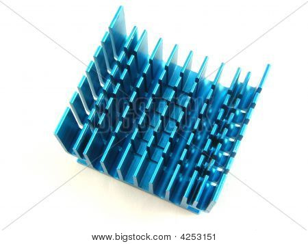 Resfriamento de um radiador de cor azul escura