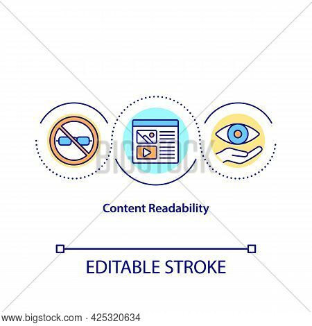 Content Readability Concept Icon. Easy Understandable Information. Client Getting Strategy. Marketin