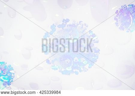 Purple coronavirus outbreak cells design