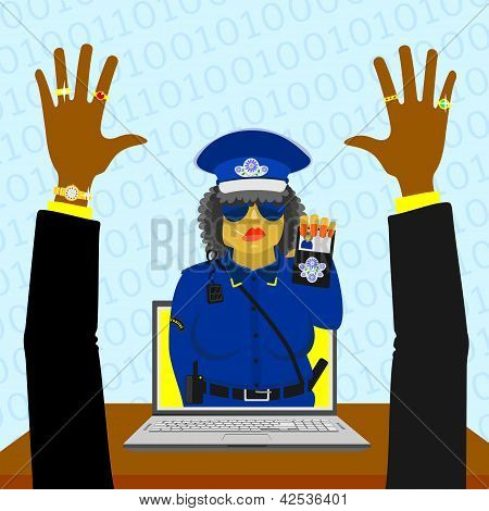 Policía mujer virtual