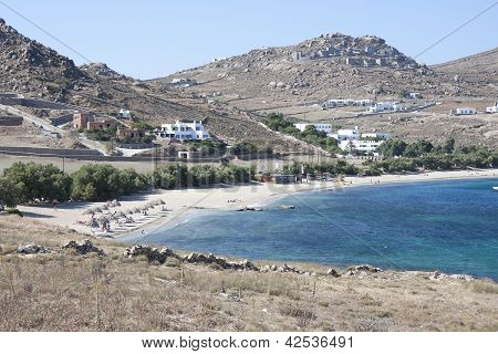 Kalafatis Beach nell'isola di Mykonos,