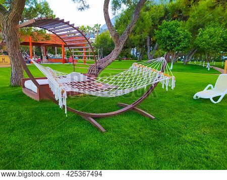 Beldibi, Kemer, Antalya, Turkey - May 11, 2021: The Territory Of The Rixos Beldibi Hotel