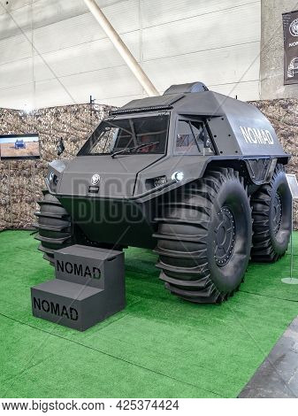 Wheeled All-terrain Vehicle. All-terrain Vehicle Nomad At The Exhibition Arms And Security - 2021. B