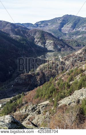 Landscape Of Rhodope Mountains Near Borovitsa Reservoir, Bulgaria