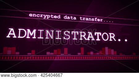 Image of encrypted data transfer flashing digital interface. global technology, communication and digital interface concept digitally generated image.
