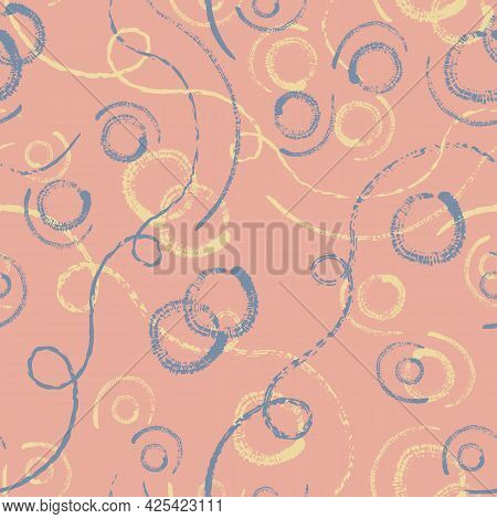 Vector Abstract Yellow Pink Violet Repeat Pattern