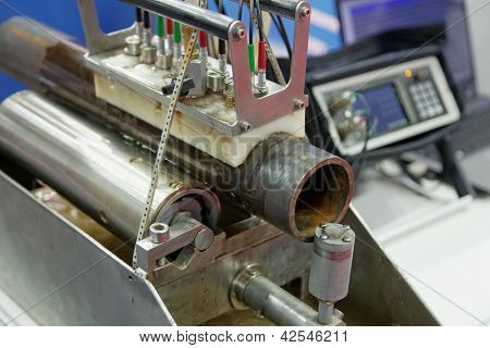 Moskva - FEB 28: Ukázka průmyslového zařízení v ExpoCoating 2012, únor 28, Moskva, Rusko. Je to t