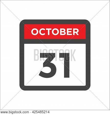 October 31 Calendar Icon - Day Of Month