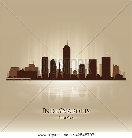 Indianapolis Indiana Skyline stadens siluett