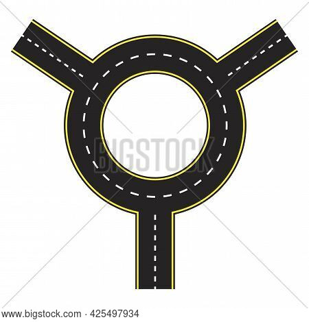 Road For Concept Design. Travel Concept. Line Vector Icon. Top View. Vector Illustration. Stock Imag