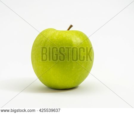 Green Apples On A White Background. Isolated Apples.