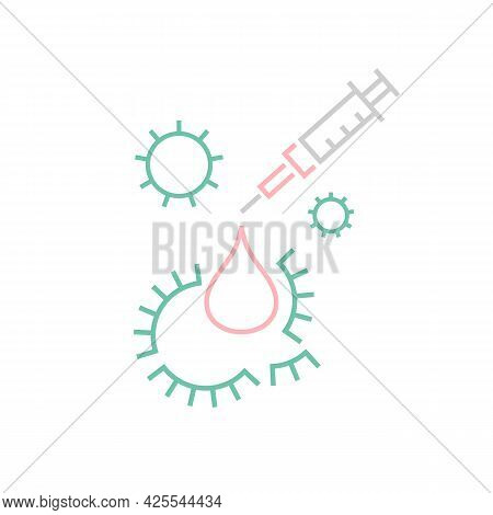 Time To Vaccinate Symbol. Pandemic, Epidemic Concept.