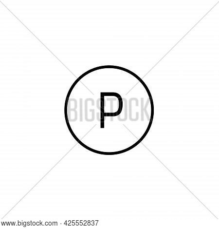 Dry Clean Icon. Use Any Solvent Except Trichloroethylene. Laundry Symbols, Vector Illustration.