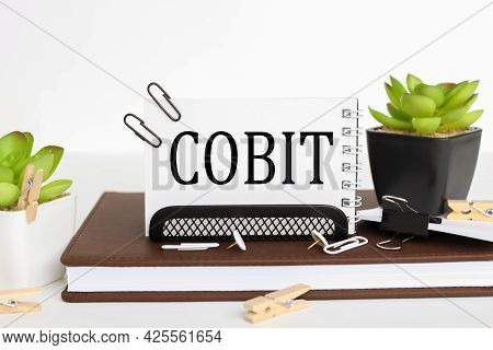 Cobit - Text On White Paper On White Background