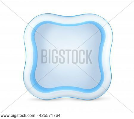 Inflatable Rubber Swimming Pool Isolated On White