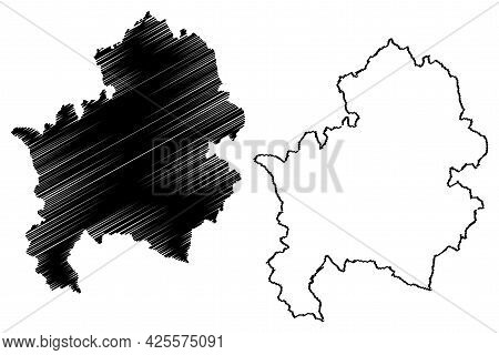 Isernia Province (italy, Italian Republic, Molise Region) Map Vector Illustration, Scribble Sketch P