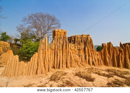พังทลายของดินได้ผลิตรูปทรง stranges