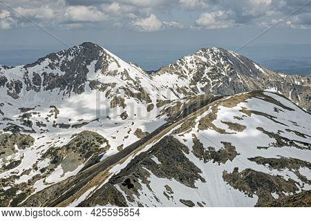 Placlivo And Ostry Rohac Peaks From Baranec Peak, Western Tatras, Slovak Republic. Hiking Theme. Sea