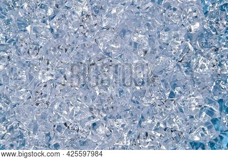 Abstract Background Of Colorful Bright Transparent Rhinestone Strass Crystals, Beads Or Artificial I