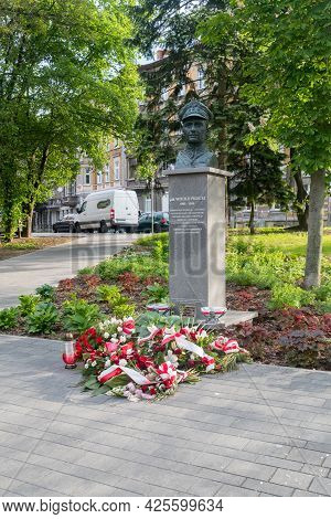Gorzow Wielkopolski, Poland - June 1, 2021: Monument To Witold Pilecki - One Of Several Monuments To