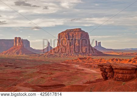 Monument Valley, Film Location View Of The Butttes On The Arizona Utah State Border