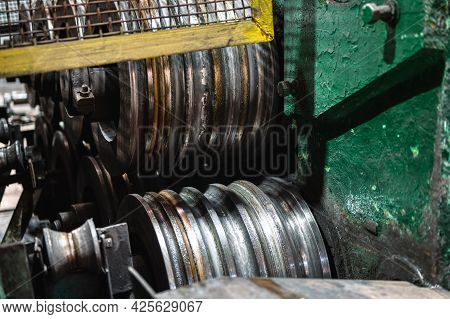 Round Rolls Of A Rolling Mill For Cold Rolling Of Steel.