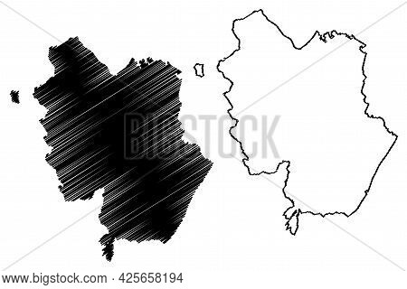 Matera Province (italy, Italian Republic, Basilicata Or Lucania Region) Map Vector Illustration, Scr