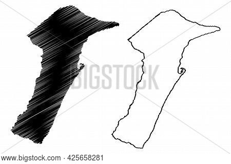Metropolitan City Of Messina (italy, Italian Republic, Sicily Region) Map Vector Illustration, Scrib