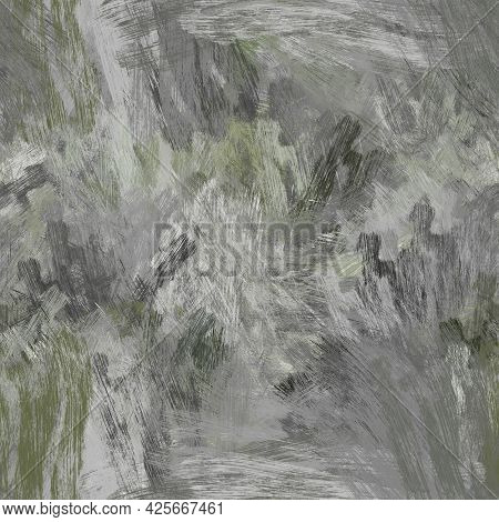 Seamless Abstract Painted Brushed Texture. Spikey Material Pattern Background. Grunge Rough Colour W