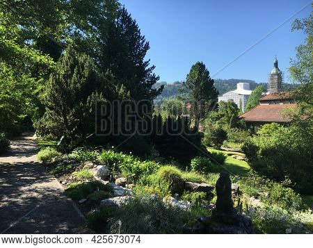 Landscape Of The Botanical Garden St. Gallen Or Landschaft Des Botanisches Garten St. Gallen, Schwei